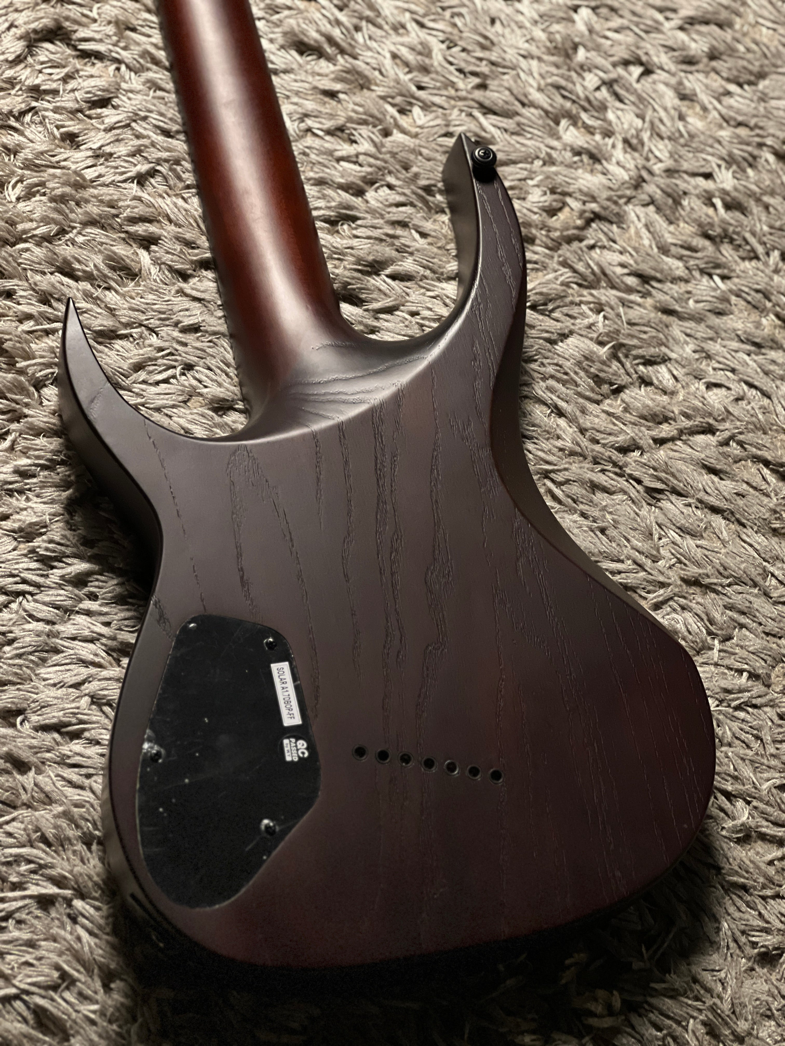 Solar A1.7DBOP-FF in Dark Brown Matte Open Pore – nafiriguitar.com