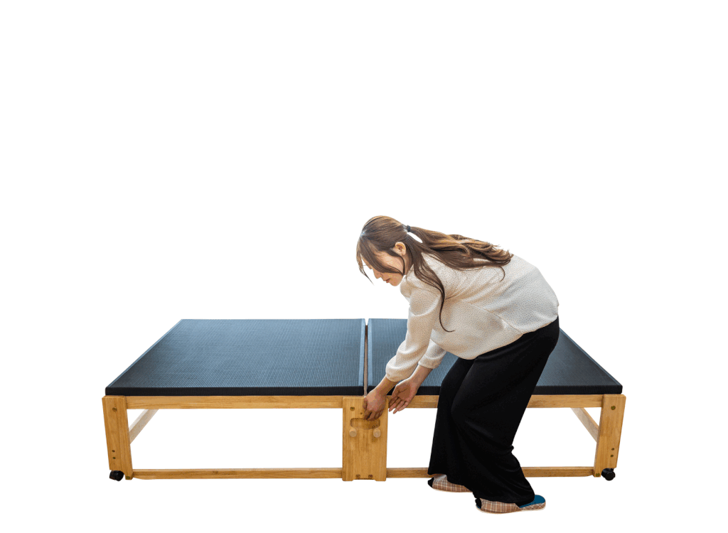 NK-2712］炭入り折りたたみベッド畳ロータイプ シングル［ヘッド無し