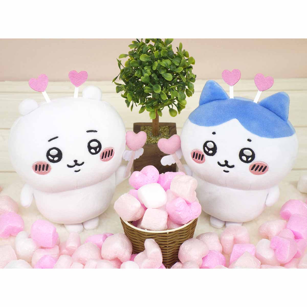 ナガノキャラクターズ ぽてたまぬいぐるみ（ハチワレ・ハート