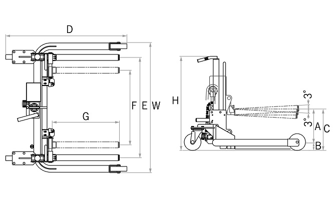 メガワイドタイプ | 製品情報 | 長崎ジャッキ | 整備業界を下から