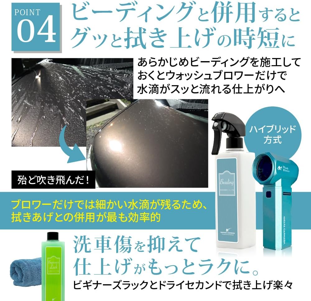 ウォッシュブロワー『手のひらサイズの暴風をあなたへ』 – ながら洗車