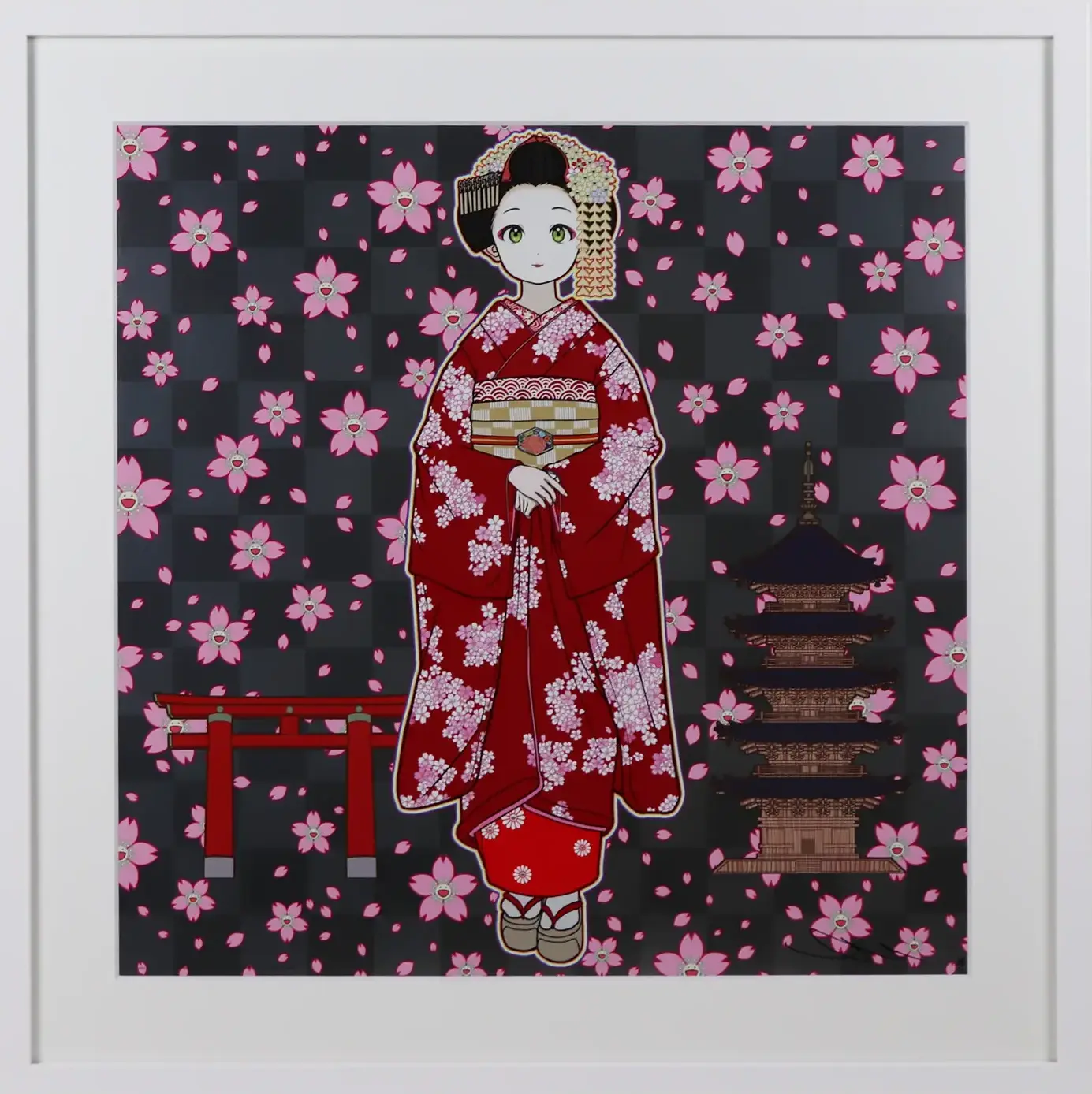 京都の舞妓さん 赤に桜 | 村上隆 （ムラカミタカシ） | 百貨店