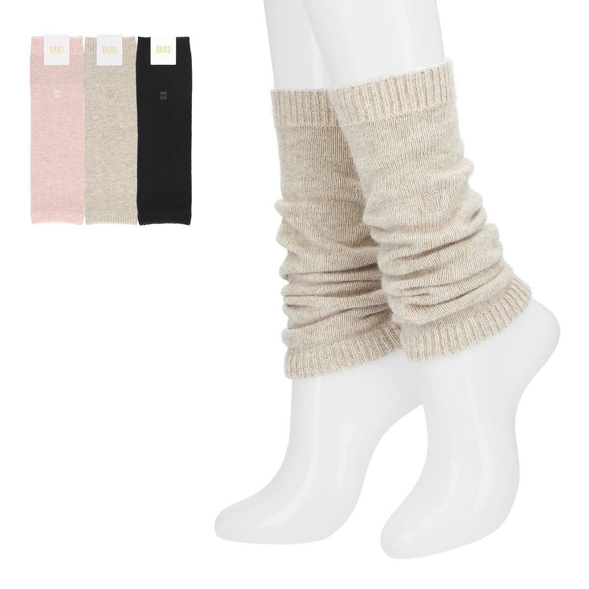 DAKS アンゴラ混 トップラメ LW レッグウォーマー レディース