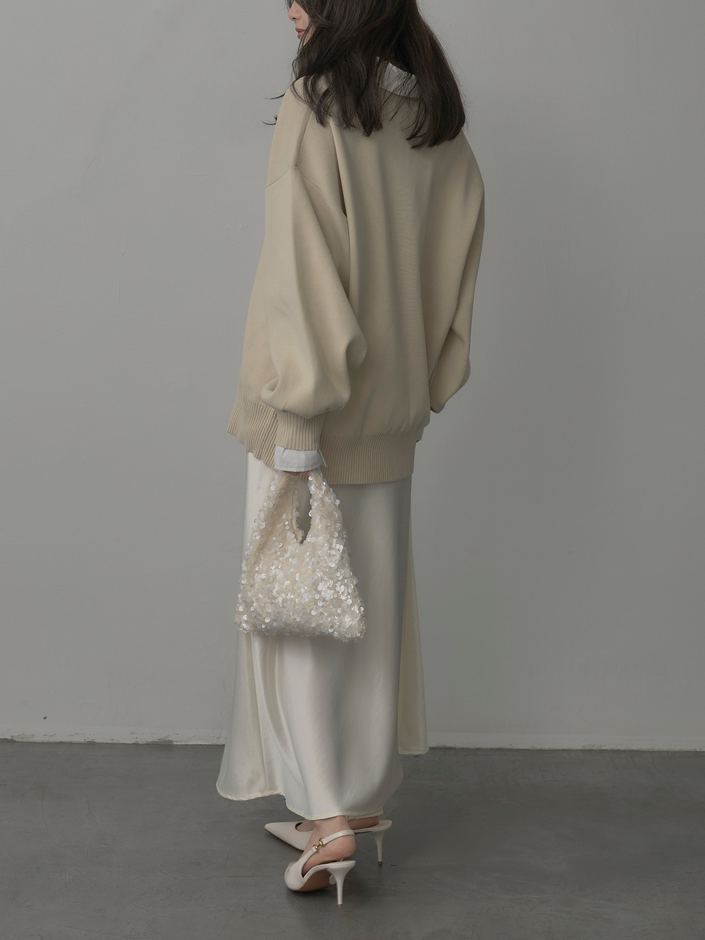 予約]ナローAラインサテンスカート – nairo