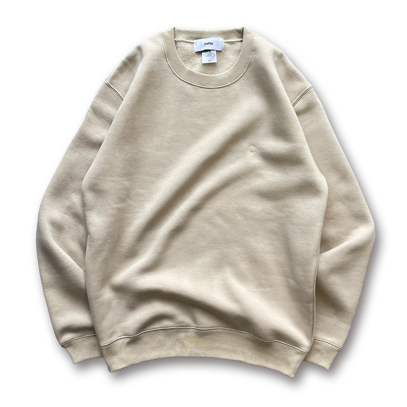 10.0oz natto logo sweat / beige（ナットロゴスウェット / ベージュ