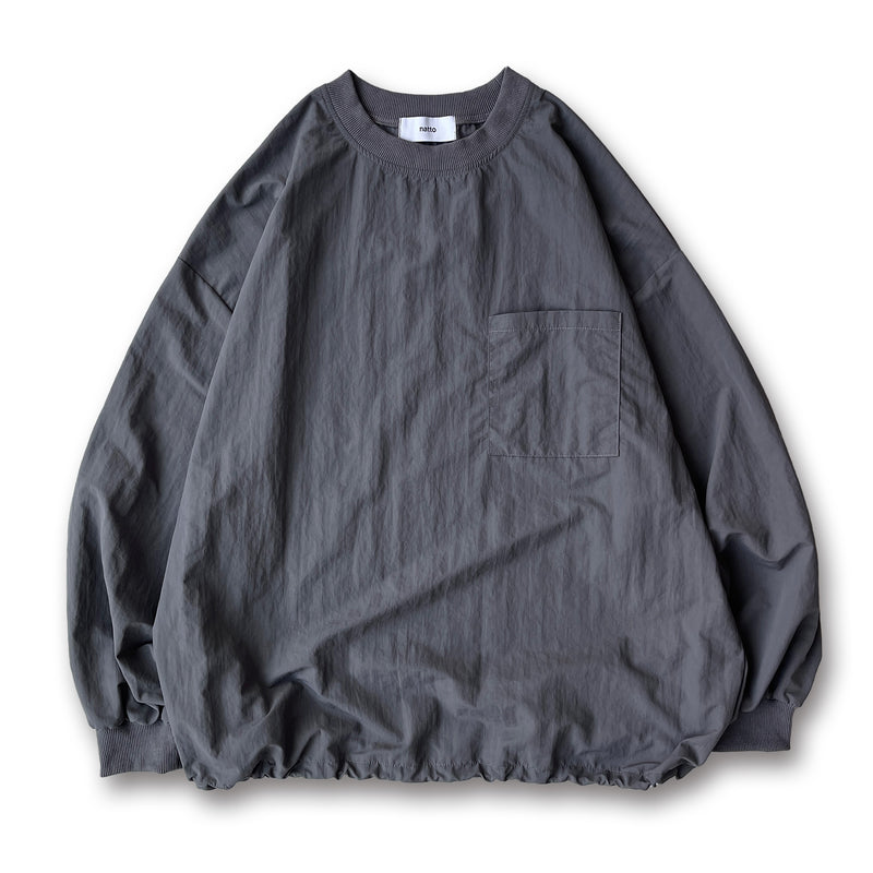 premium nylon pullover / charcoal（プレミアムナイロンプルオーバー