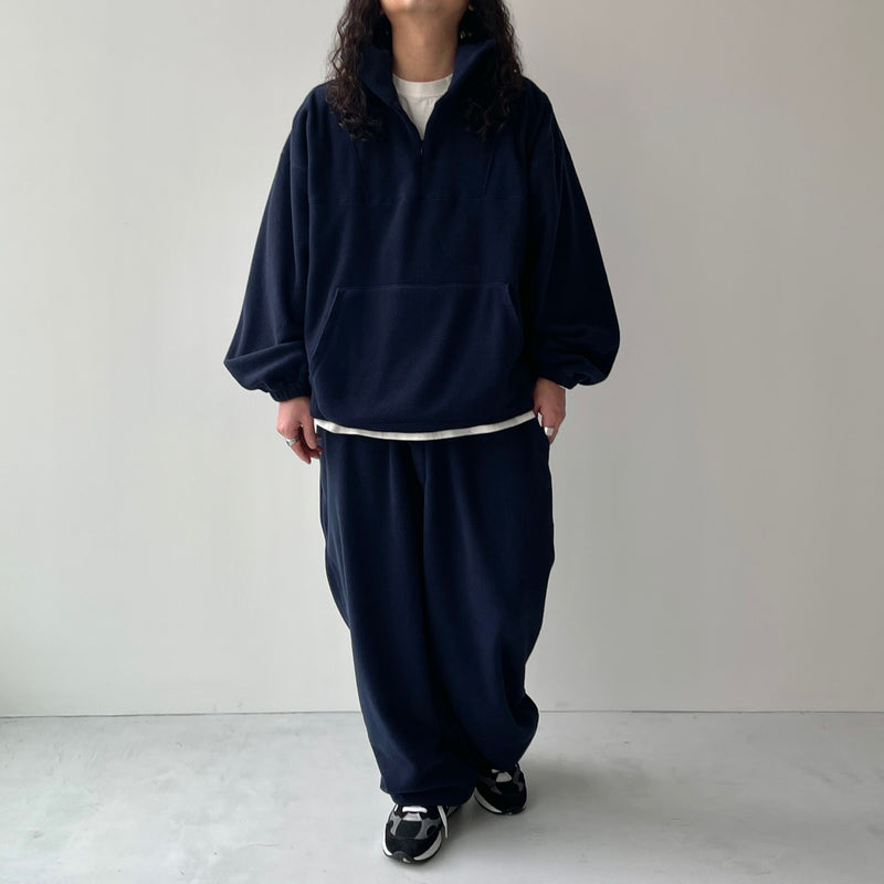 relax silhouette fleece set up / navy（リラックスシルエット