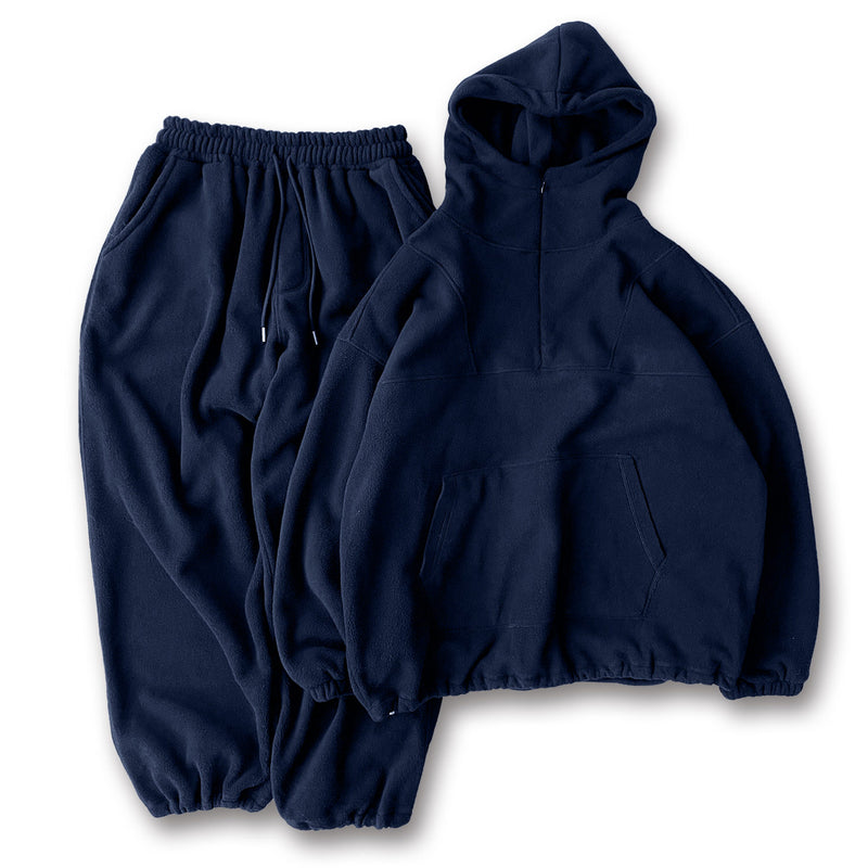 relax silhouette fleece set up / navy（リラックスシルエット
