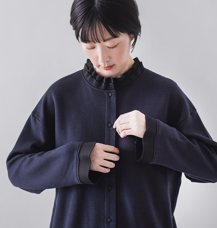 しっとり、やさしい肌触り【わたしの大人服。】オンオフ頼れるプリーツ