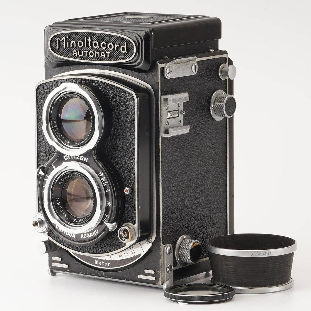 難あり美品】Minolta AUTOCORD 二眼レフ 皮ケース付き 難あり美品】