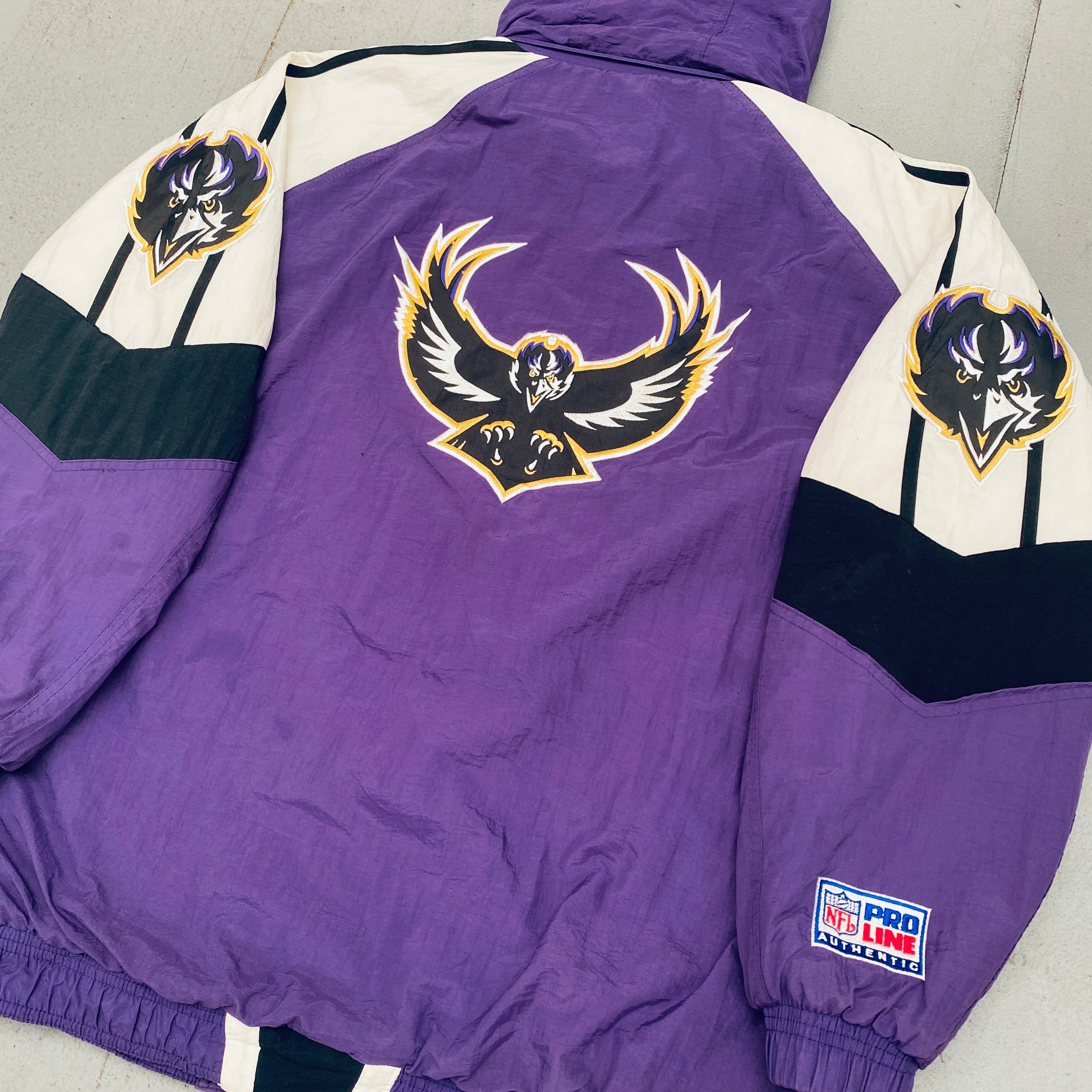 Baltimore Ravens: 1996 Old Logo Fullzip Proline Starter Jacket (L