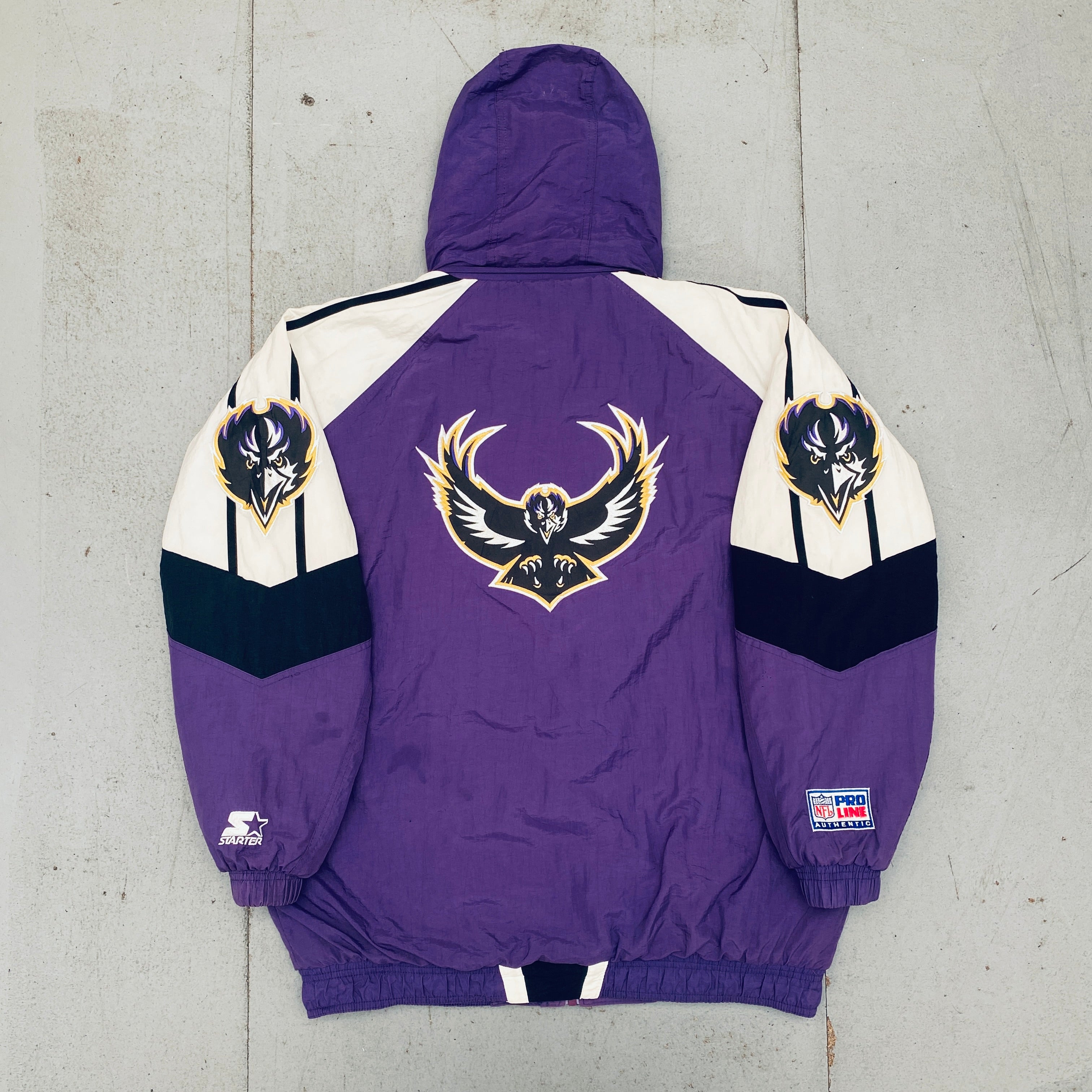 Baltimore Ravens: 1996 Old Logo Fullzip Proline Starter Jacket (L