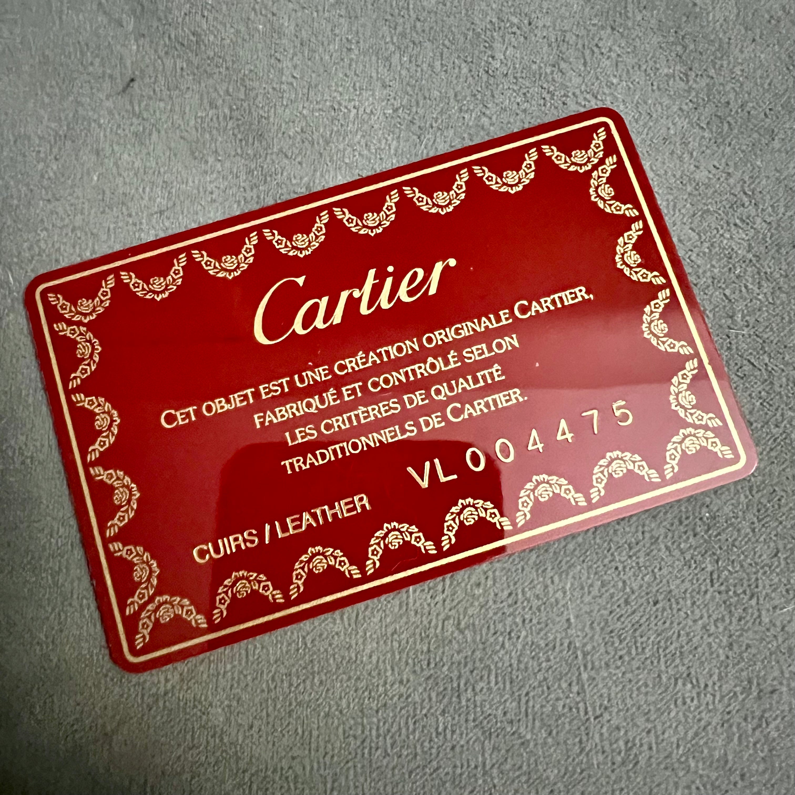 CARTIER Leather Goods Box + Certificate + Booklet + Ribbon +