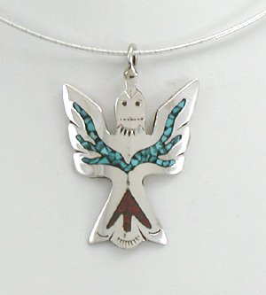 Peyote Bird Chip Inlay Squash Blossom Necklace | Native American