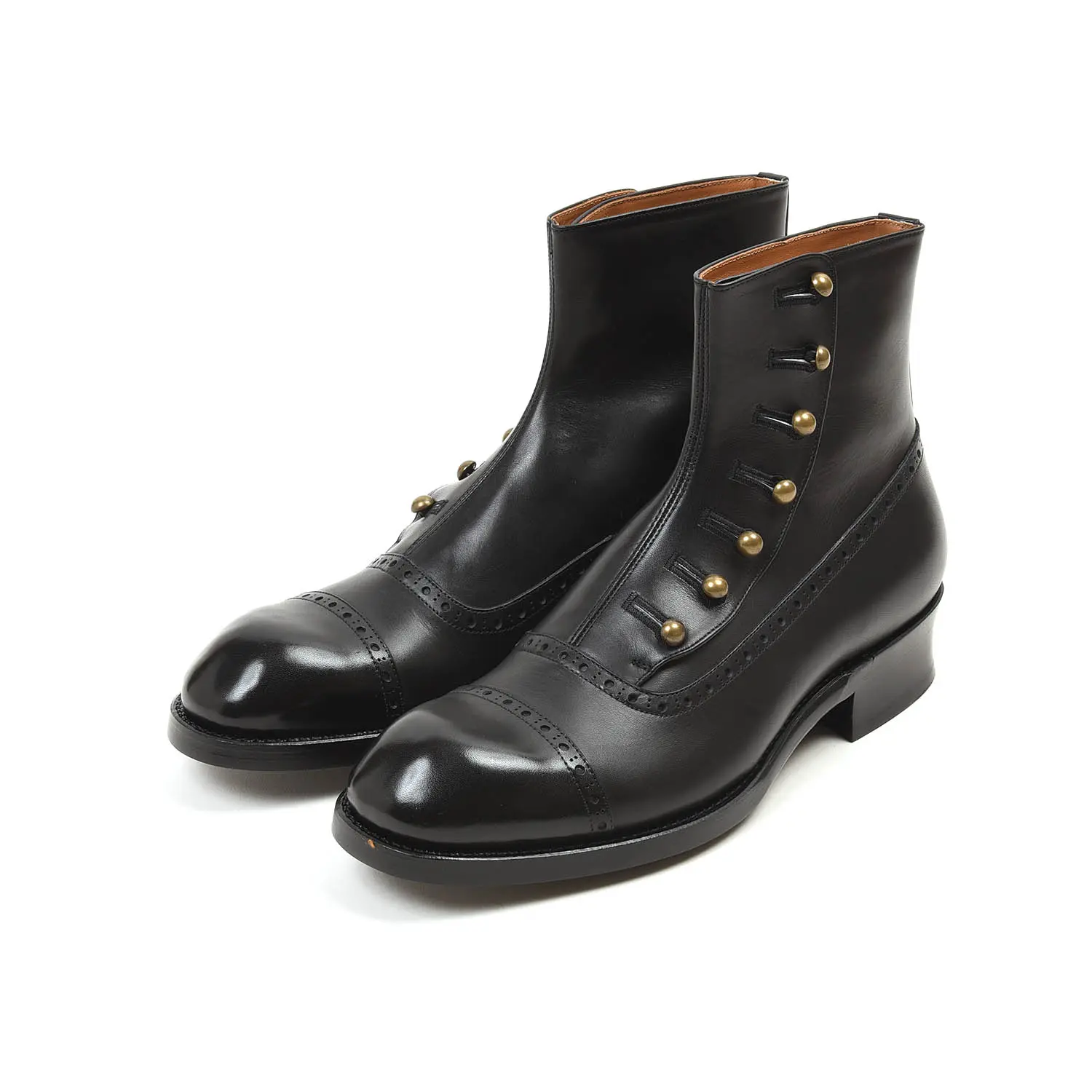 メンズボタンブーツ】 ショセ C-7039 ブラック