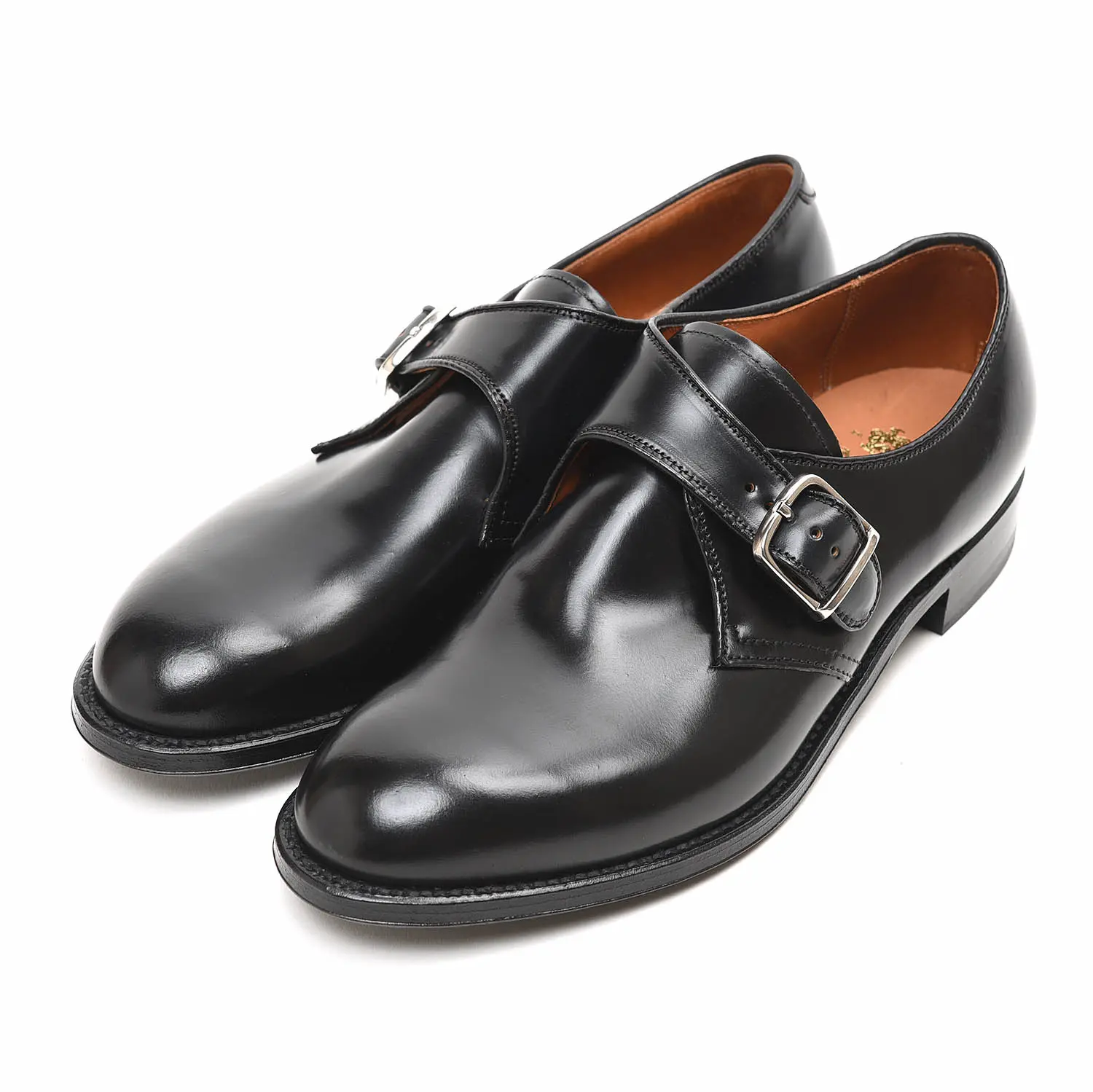 オールデン 1879 モンクストラップ コードバン ブラック-Natoriya