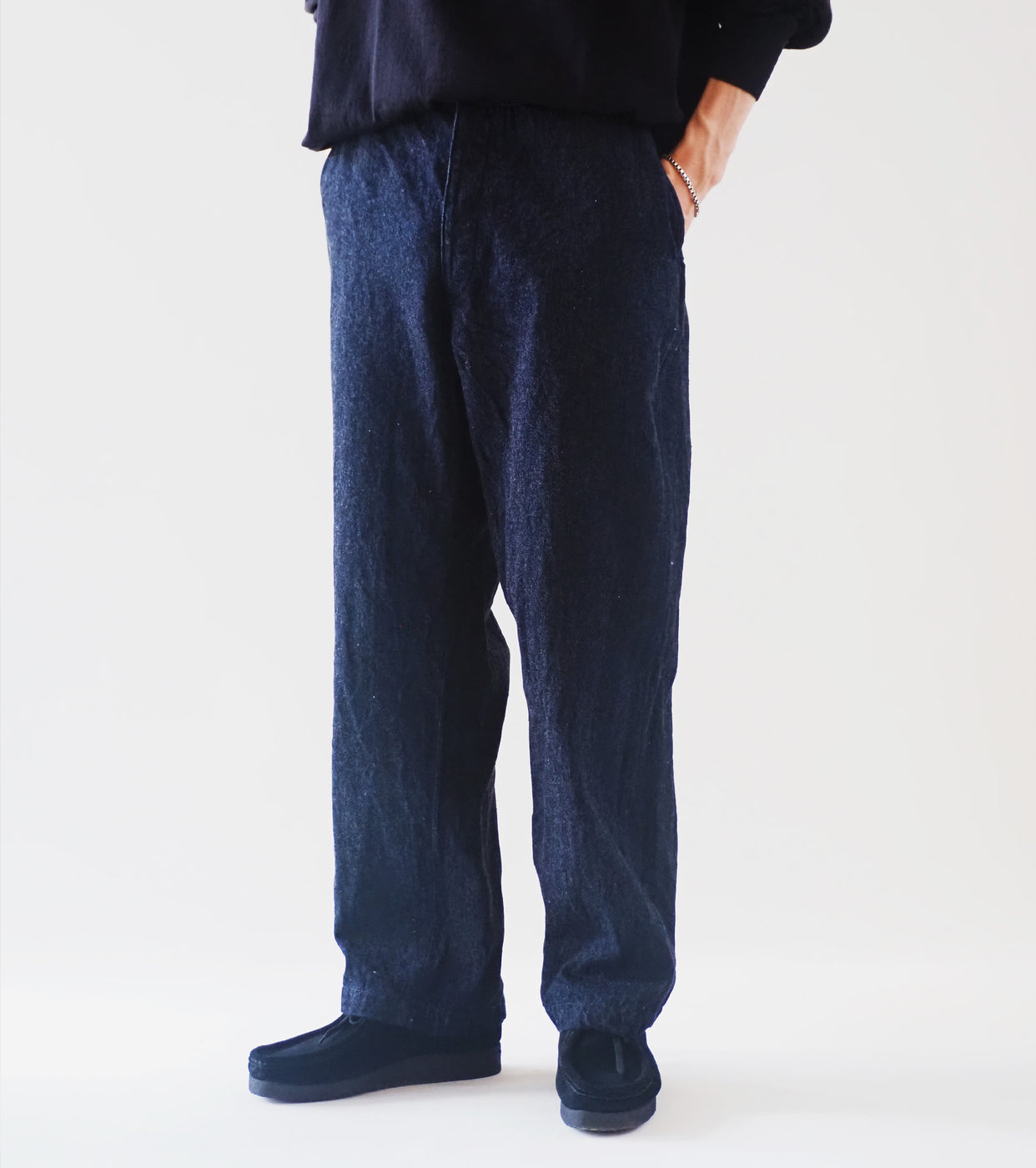 COMOLI デニム オーバー パンツ, Navy – Navyblue