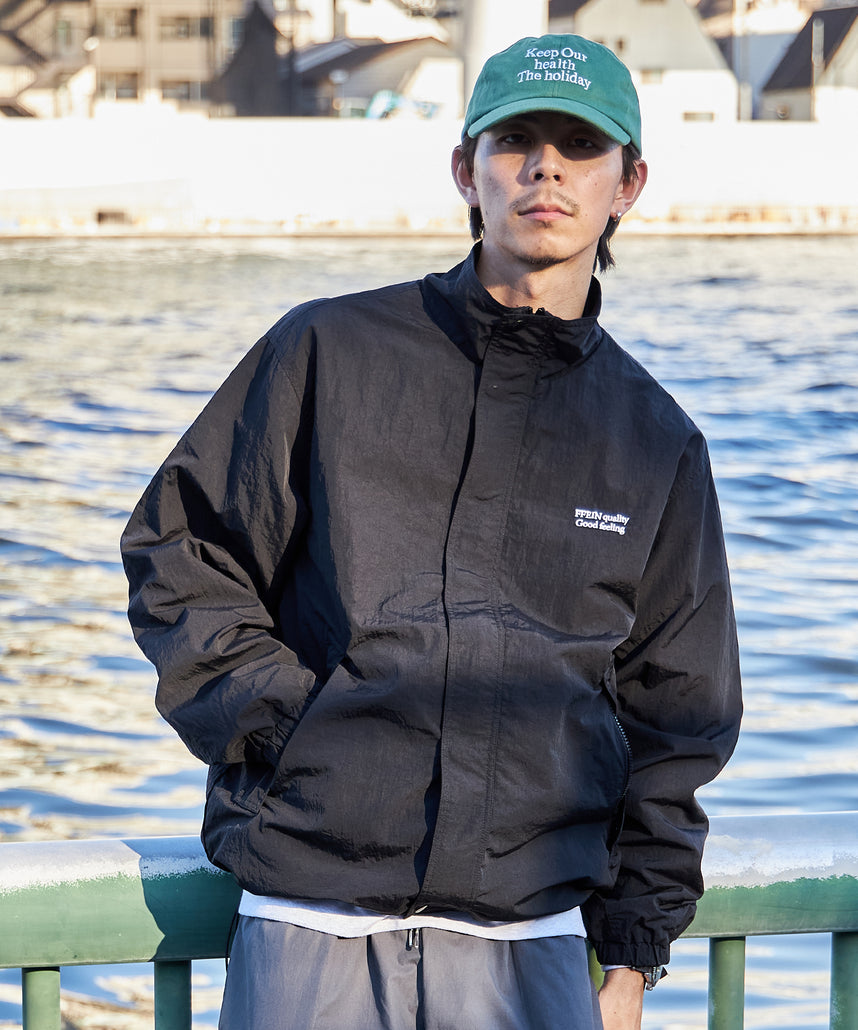 スタンドカラーナイロンジップアップジャケット / オーバージャケット