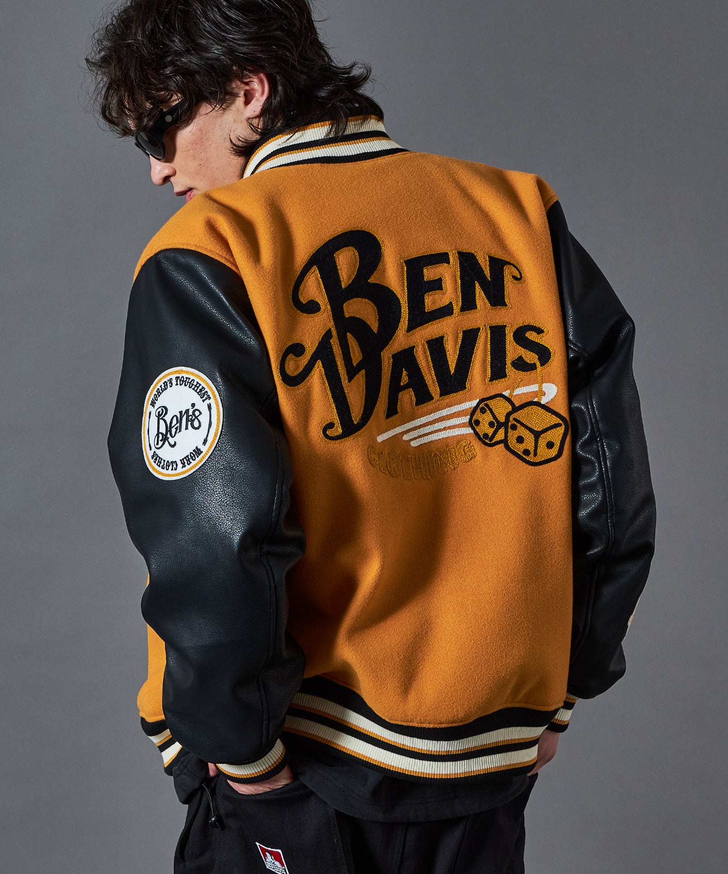 BEN DAVIS（ベンデイビス）】BD STADIUM JACKET / 刺繍 ワッペン OLD