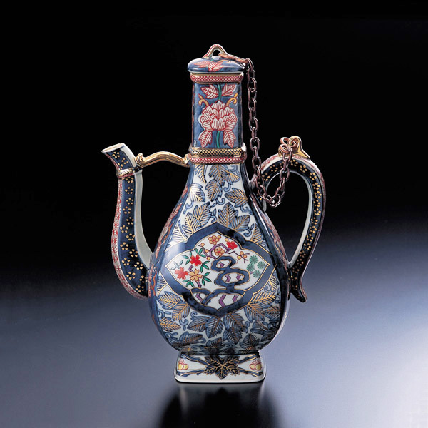 □林九郎作 染錦唐草牡丹 水差 水注□ 染錦牡丹唐草 水注 | JSHOPPERS.com