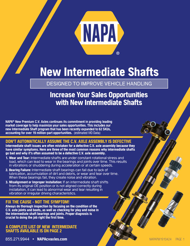 News - NAPA New Premium C.V. Axles