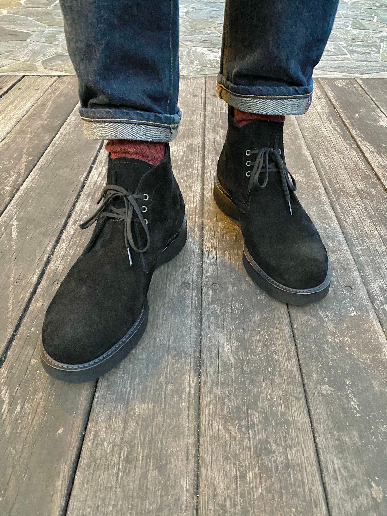 スエードチャッカブーツ / ブラック | NARO CLOTHING