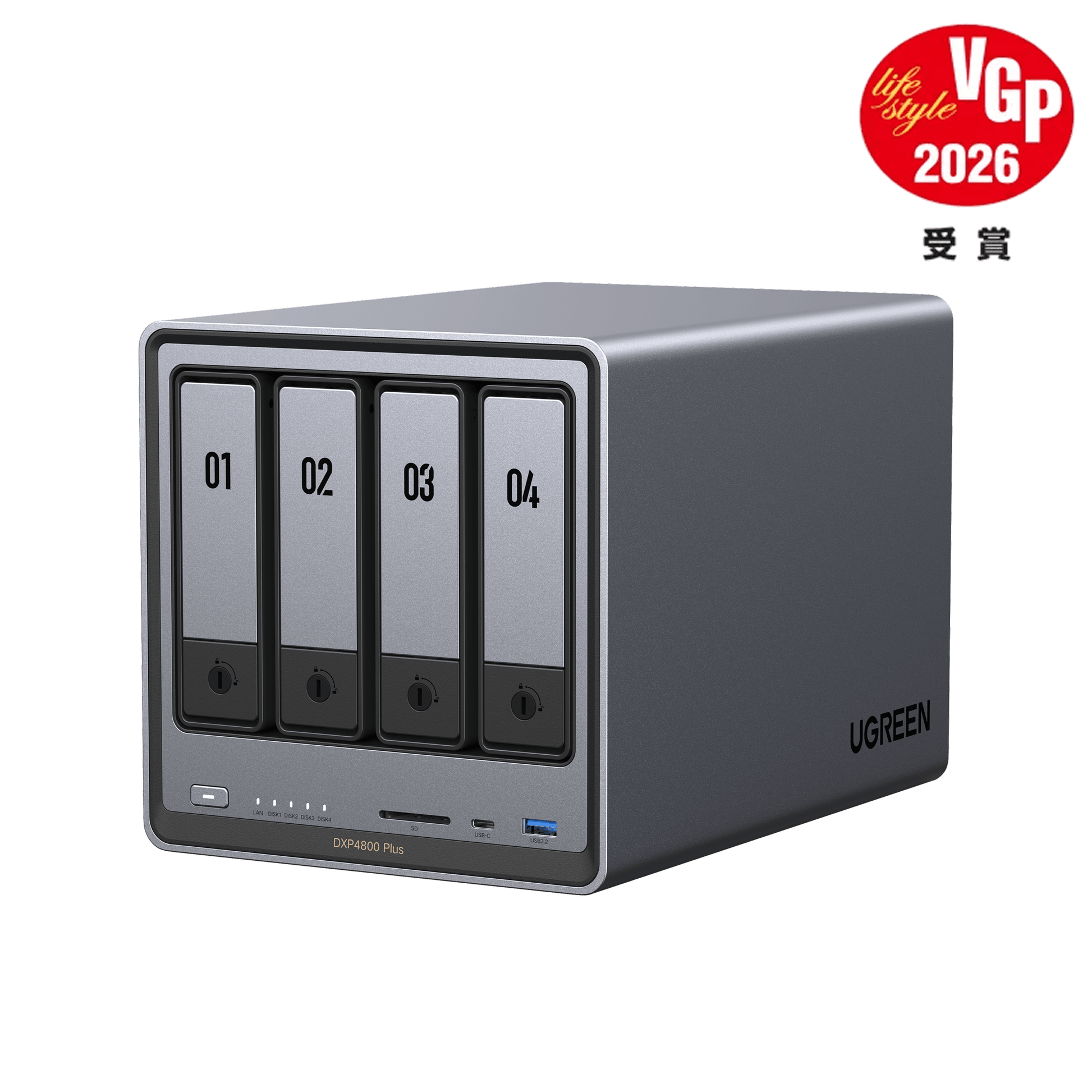 UGREEN 4ベイ NASストレージ - 136TB超大容量と高速10GbE転送