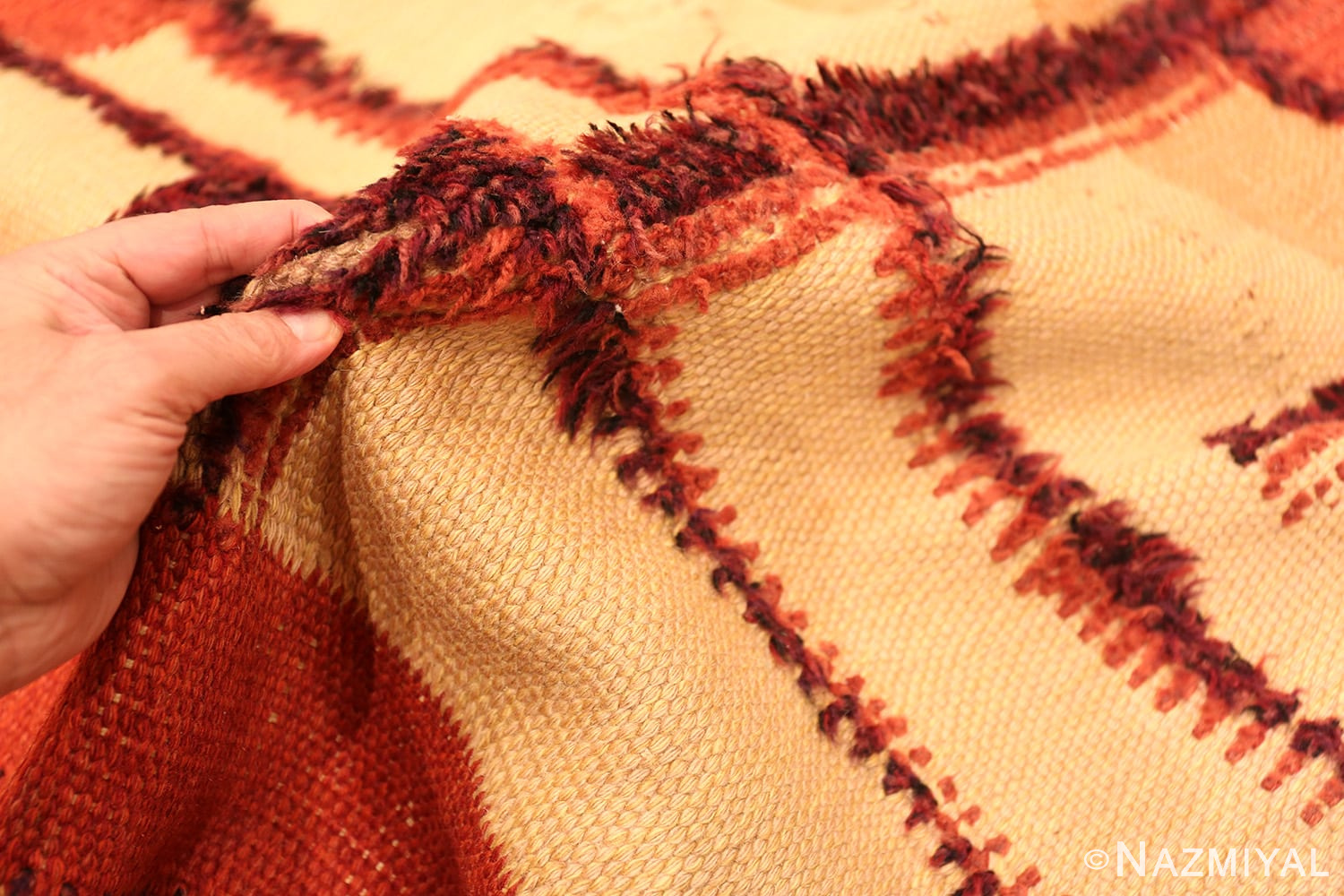 Geometric Swedish Scandinavian Flat Woven Rug 49956 Nazmiyal