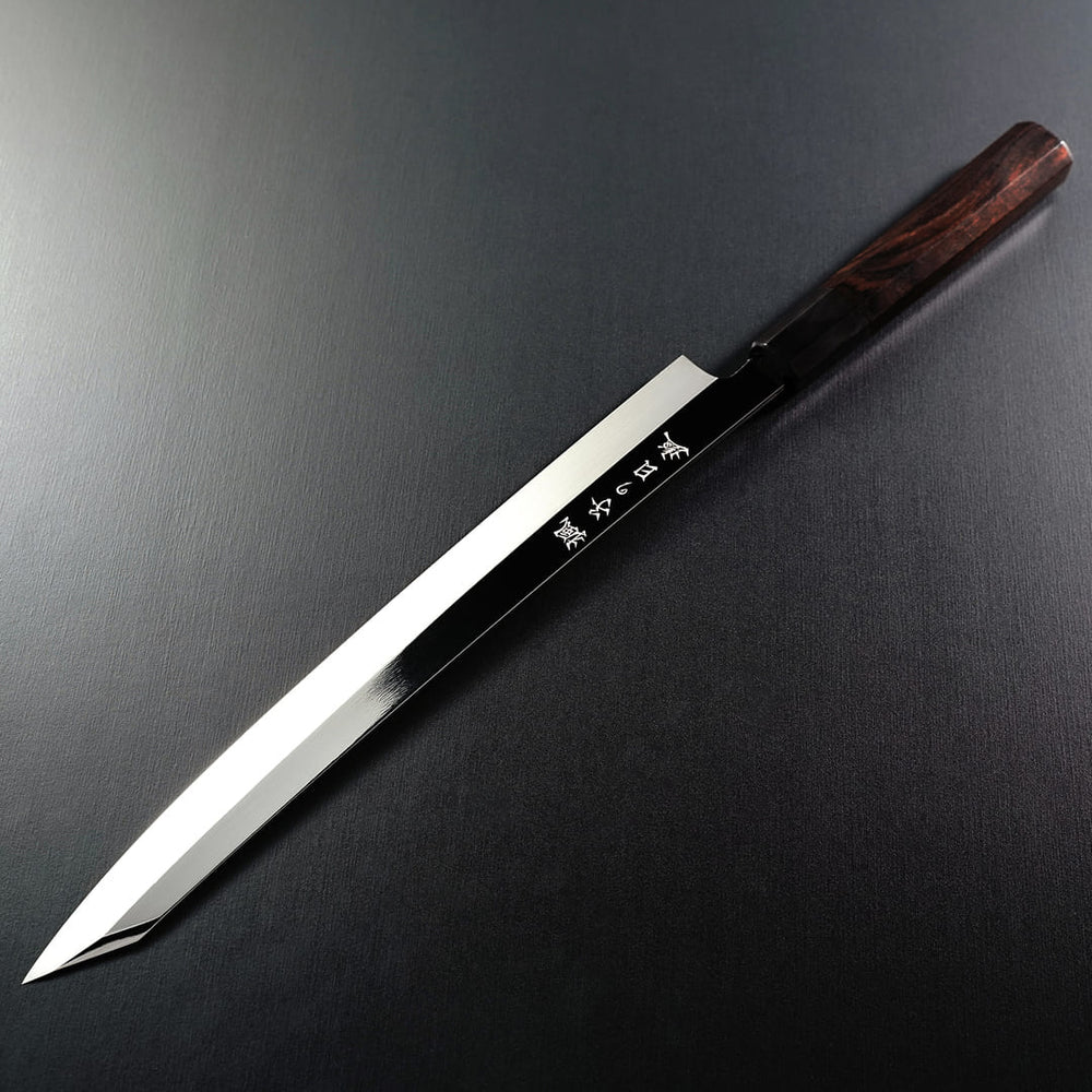 楓*様 本焼 切付牛刀 包丁 225mm 楓本焼 切付柳 –