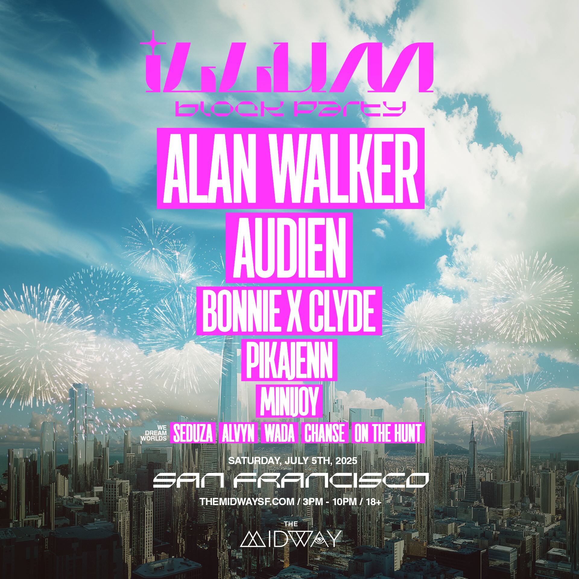 Midway IllUM Block Party w/ Alan Walker + Audien – Neon Owl