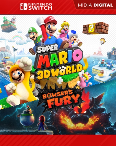 Super Mario 3D World + Bowser's Fury - Nintendo Switch - Mídia