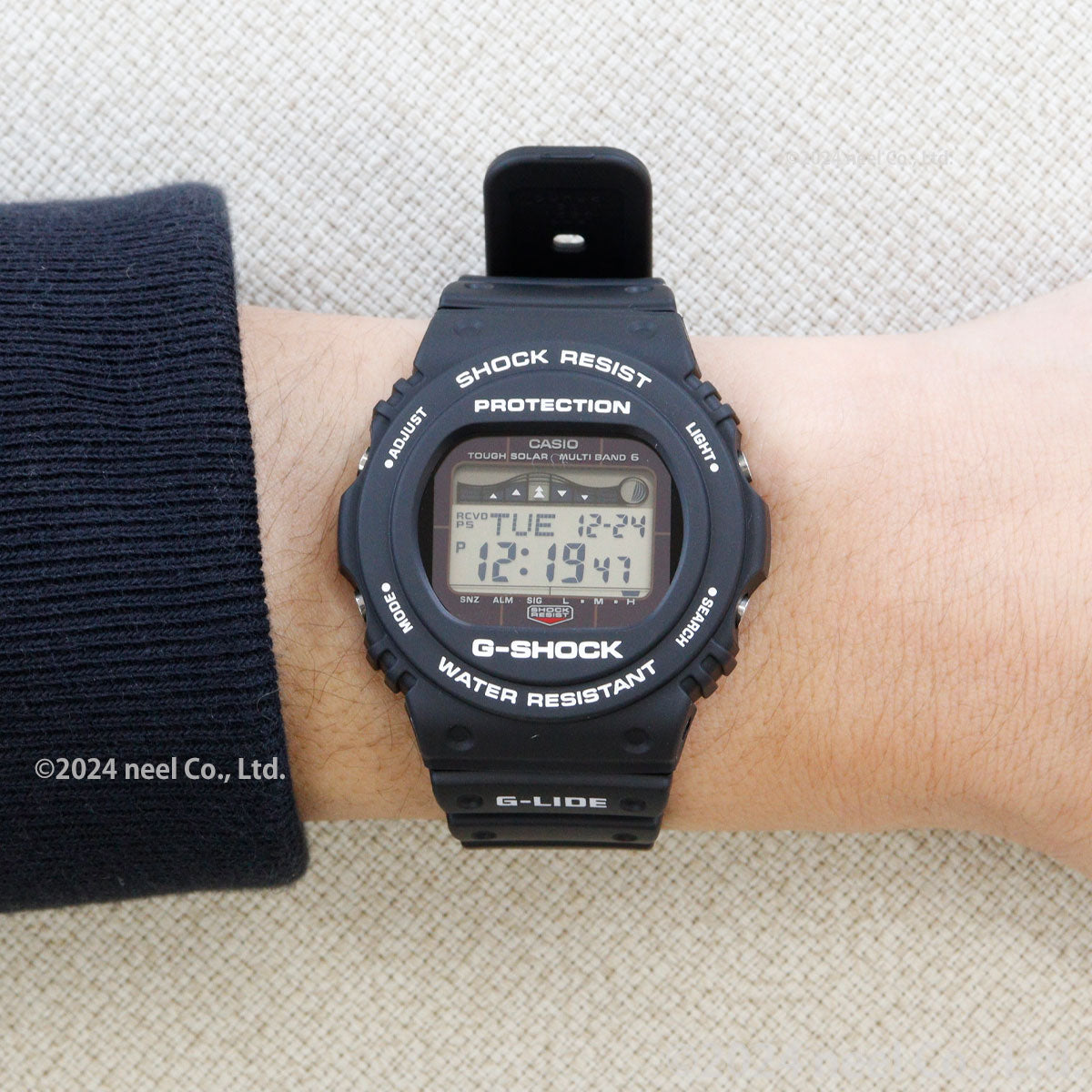 G-SHOCK 電波 ソーラー 電波時計 ブラック カシオ Gショック G-LIDE