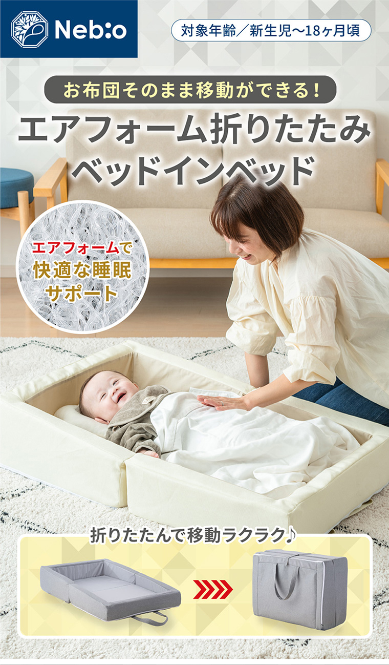 エアフォーム折りたたみベッドインベッド プレイヤード ネビオ・オンライン