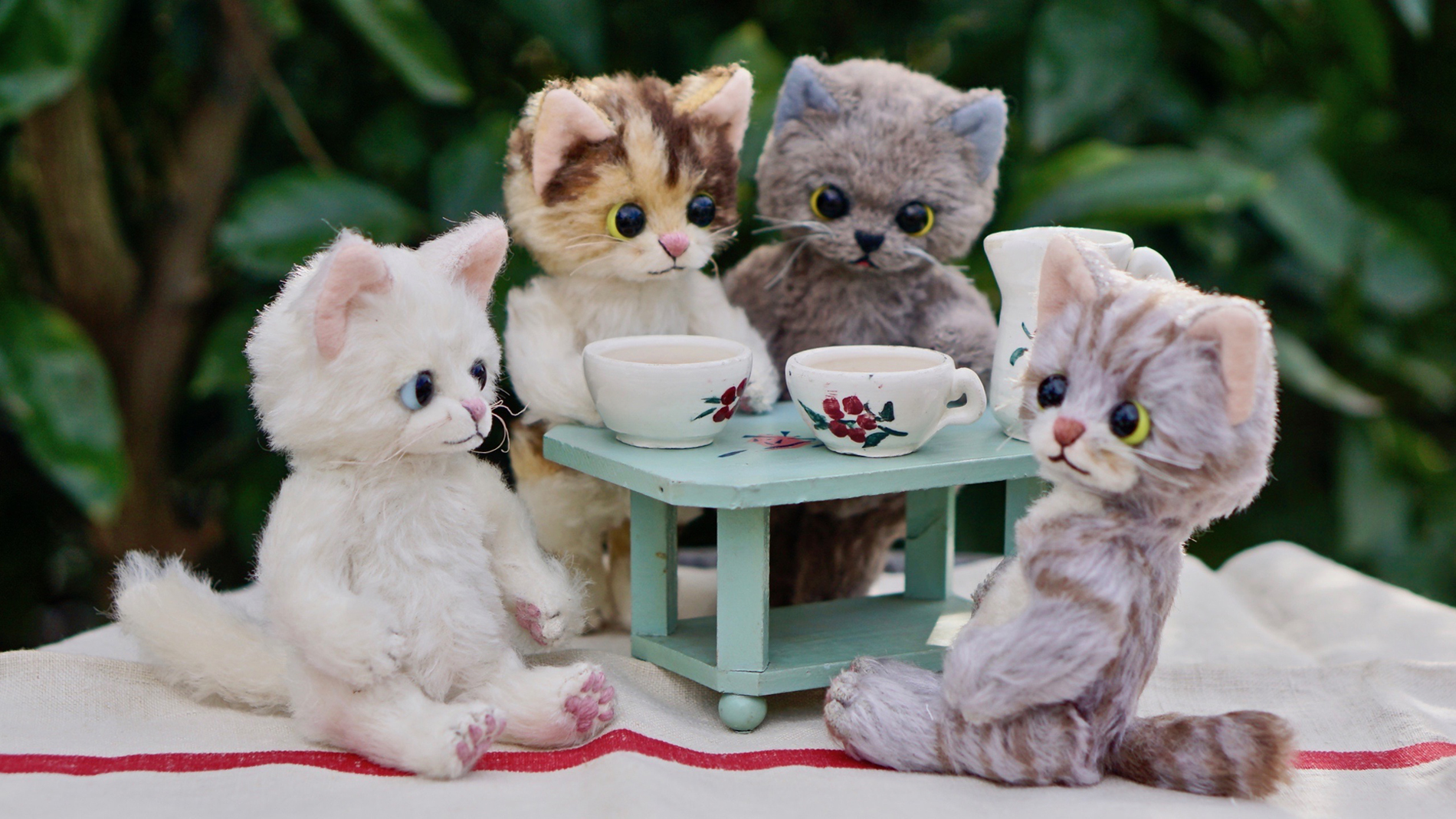 テディベア作家 アーティストベア 猫ぬいぐるみ ハンドベア テディベア