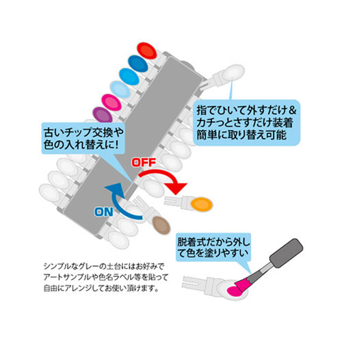 ☆ NP ネイルカラーチャート(チップ脱着式) 24P の通販｜ネルパラ