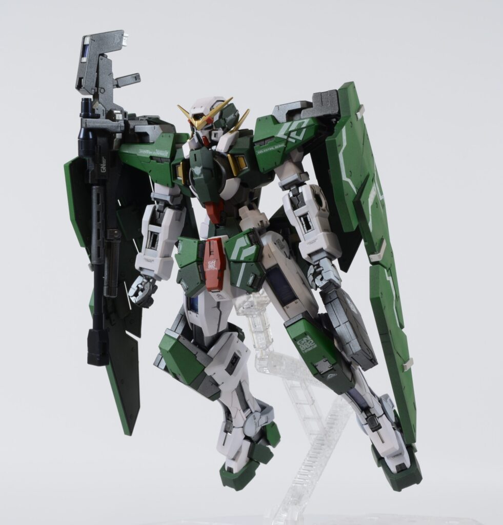 MGデュナメスを塗装して完成、ポージングやギミックを画像確認