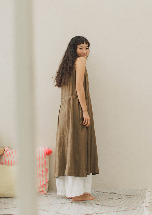 ネストローブconfect コットンリネンサルベージオーバーオール CONFECT