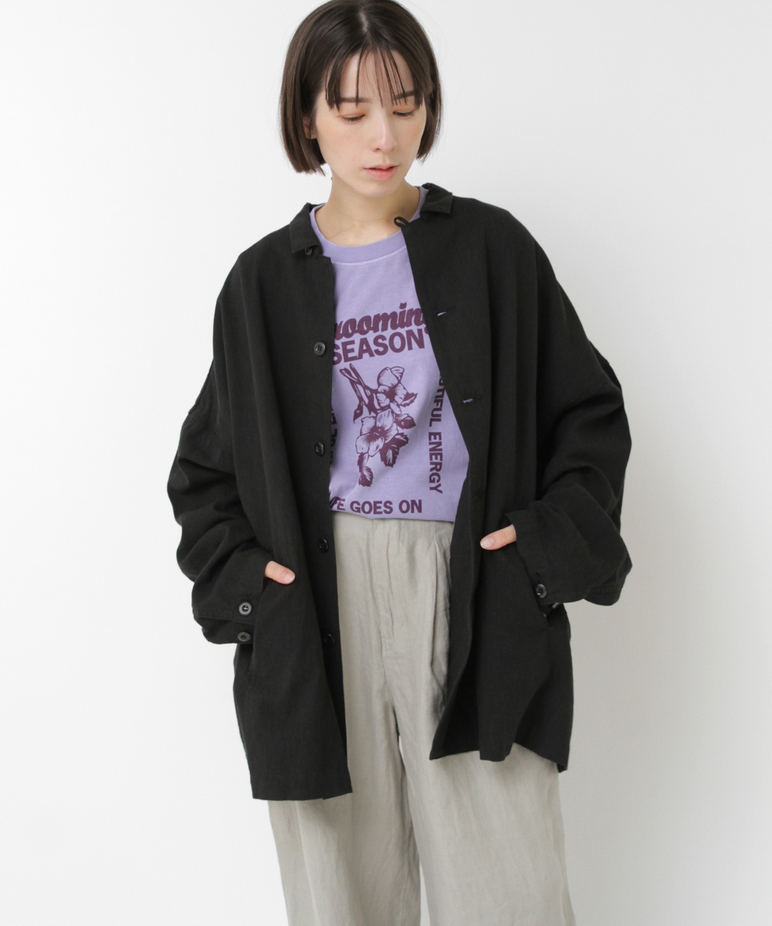 J2137 ちび衿ワークジャケット(F ブラック): アウター - RNA ONLINE