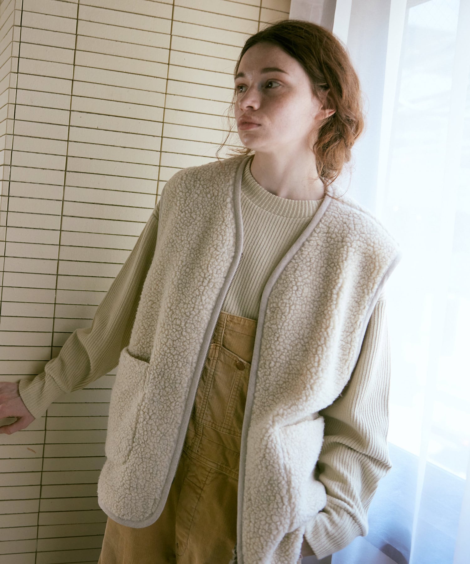 V0169 ウールボアベスト(F チャコール): アウター - RNA ONLINE STORE