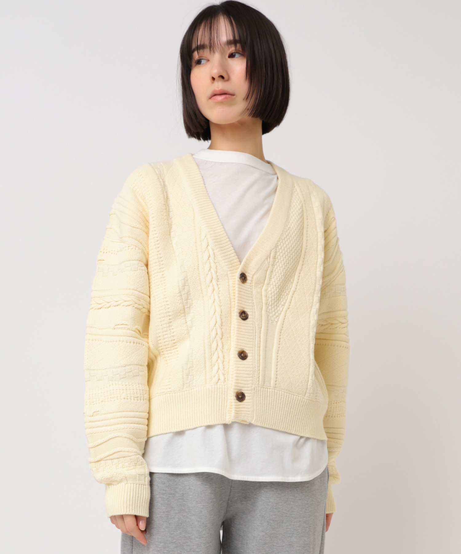 K2695 3Dニットカーディガン(M オフ): トップス - RNA ONLINE STORE