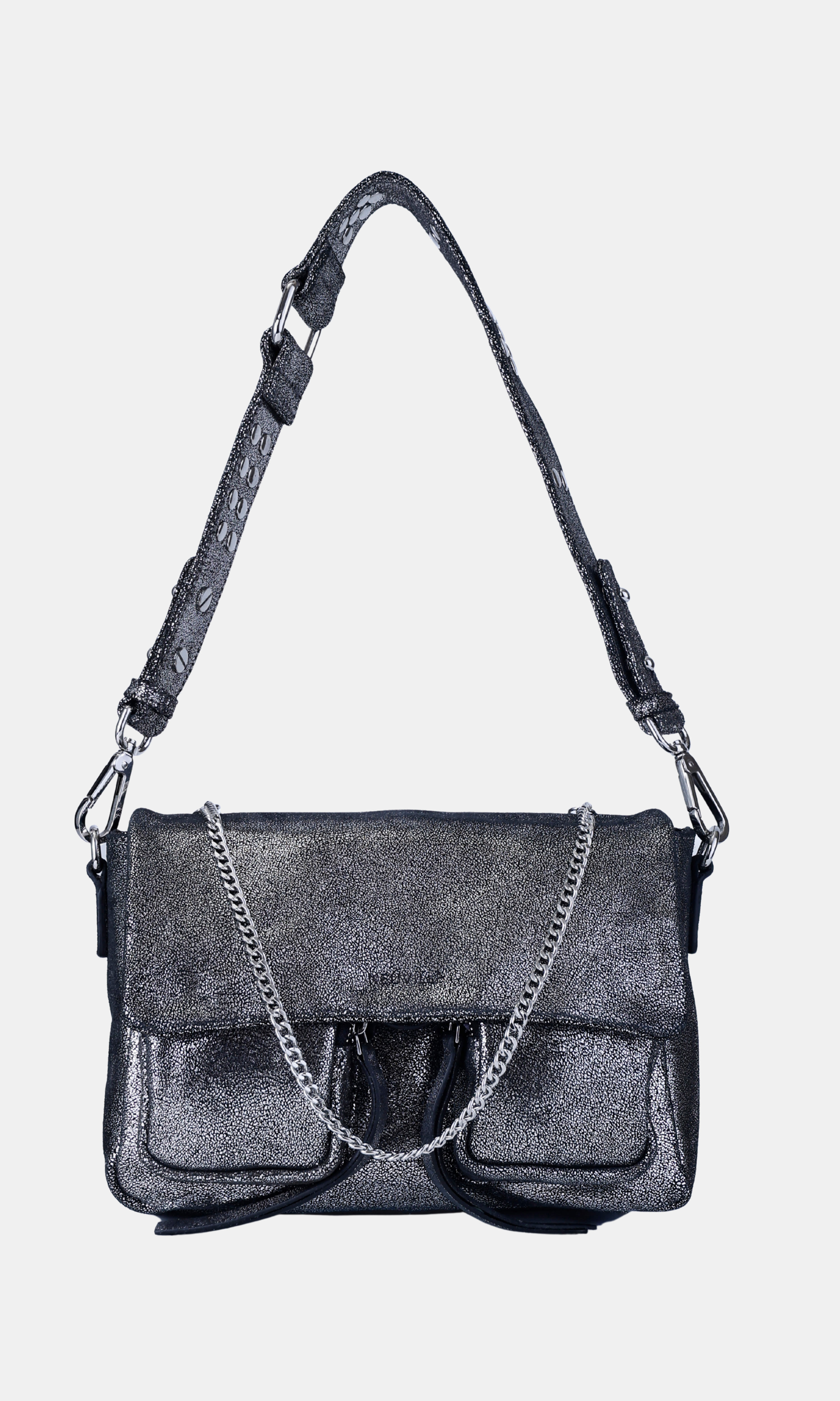 MAXKE SAND ANTHRACITE | Women's Leather Bags| NEUVILLE