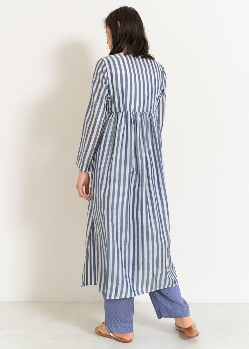Silk Stripe Crossover Gown | Pasand by ne Quittez pas | パサン
