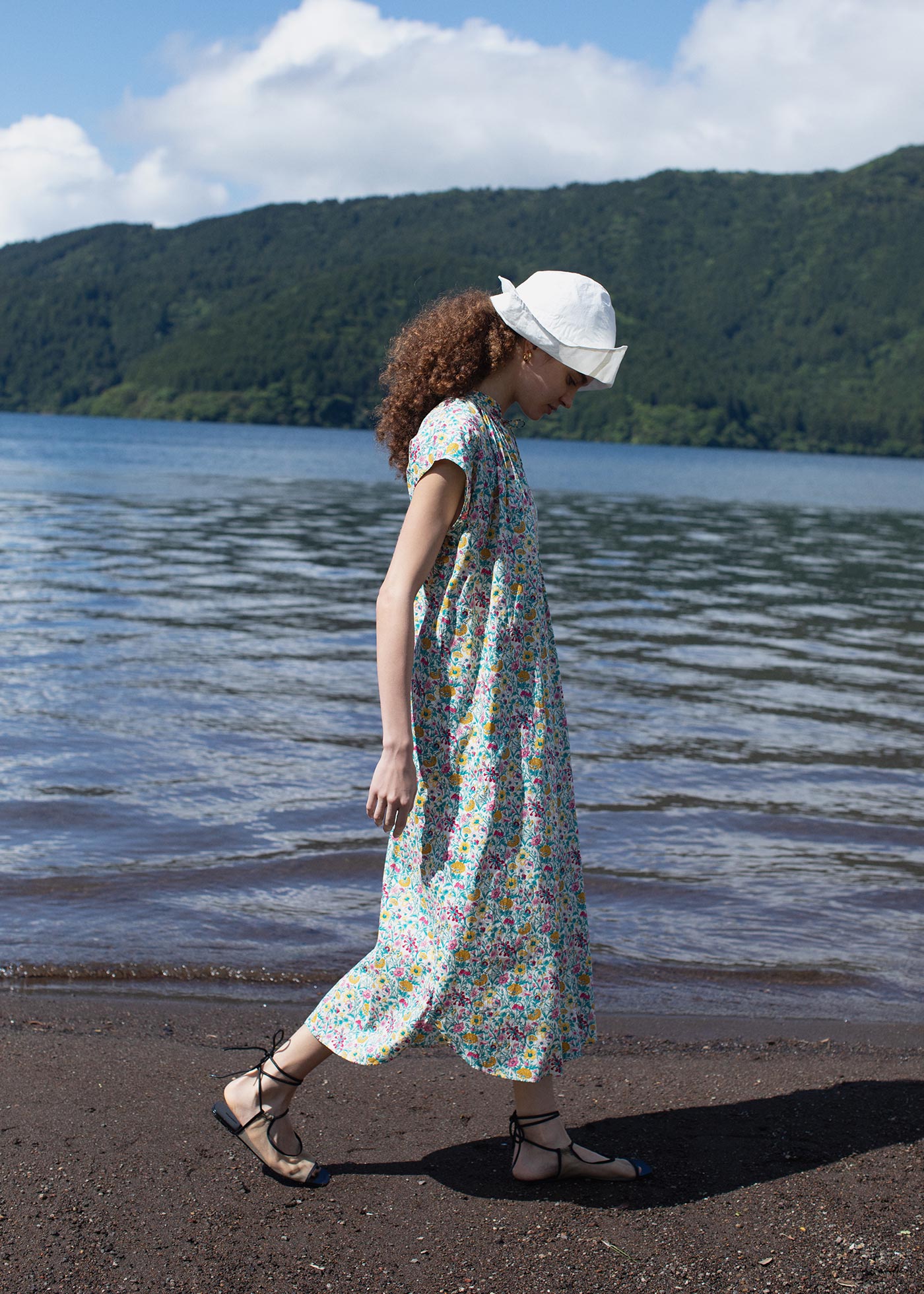 Liberty Print Shirring Sleeveless Dress | Pasand by ne Quittez pas