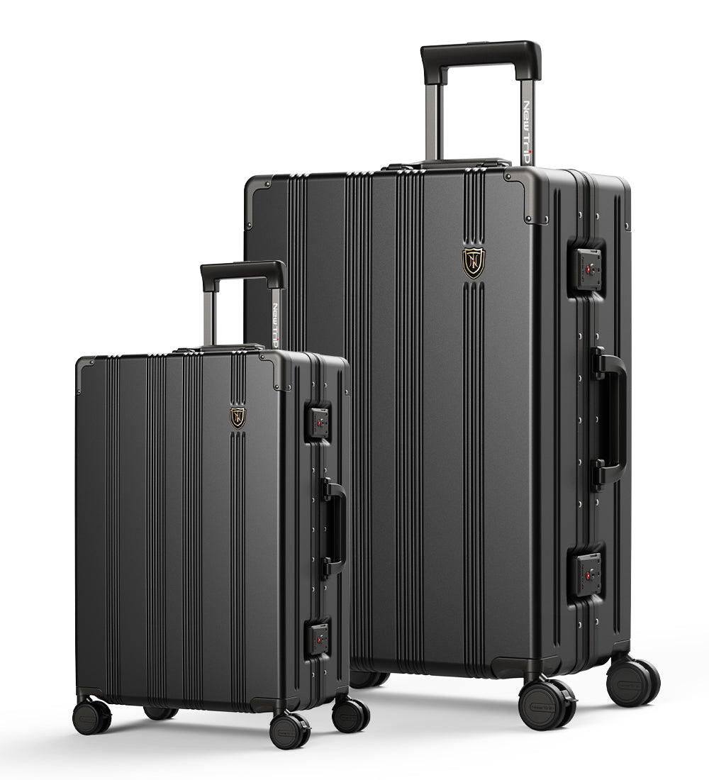 New Trip] 二人旅行スーツケース 2点セット S/M/Lサイズ アルミ