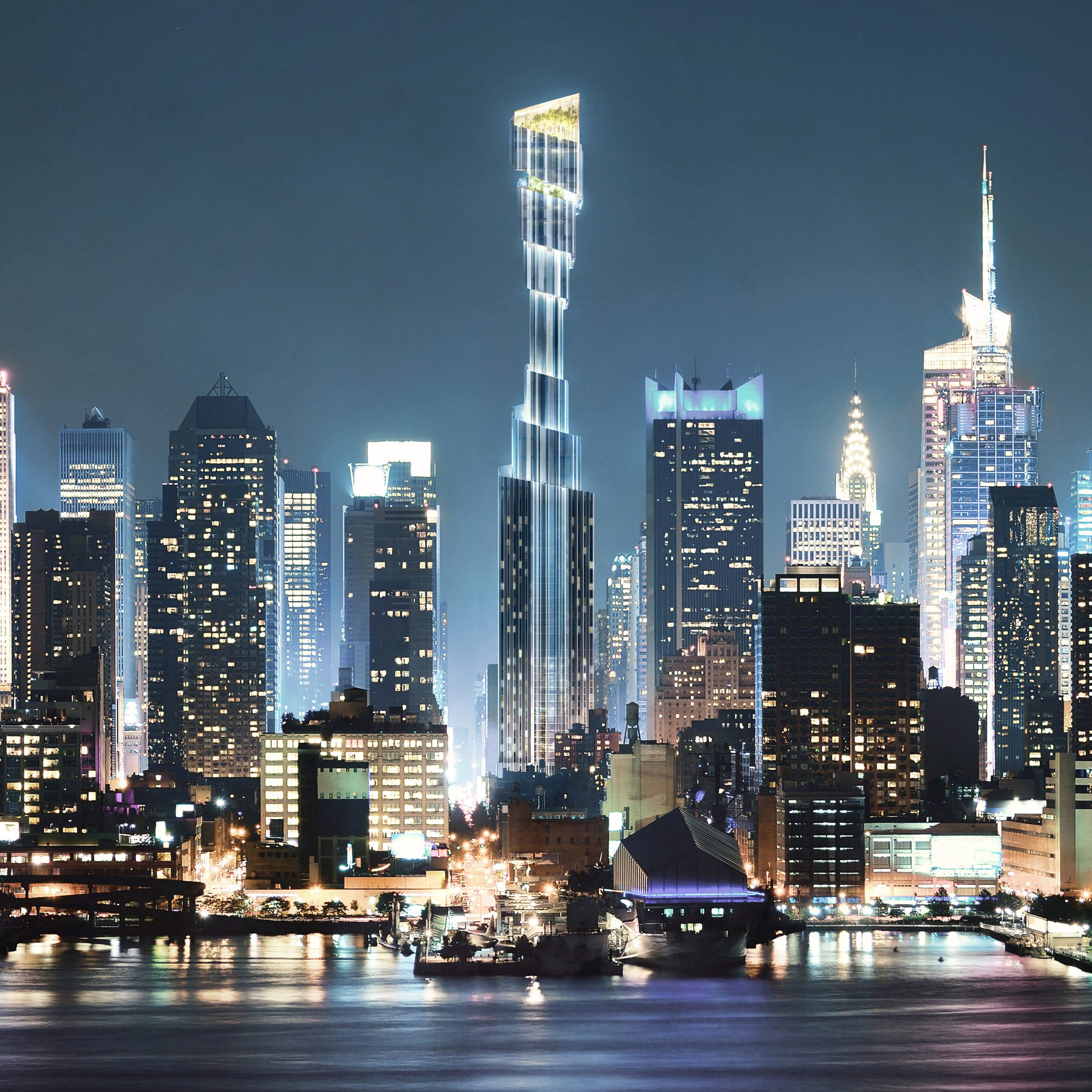 The Torch Rises Above Street Level at 740 Eighth Avenue in Times