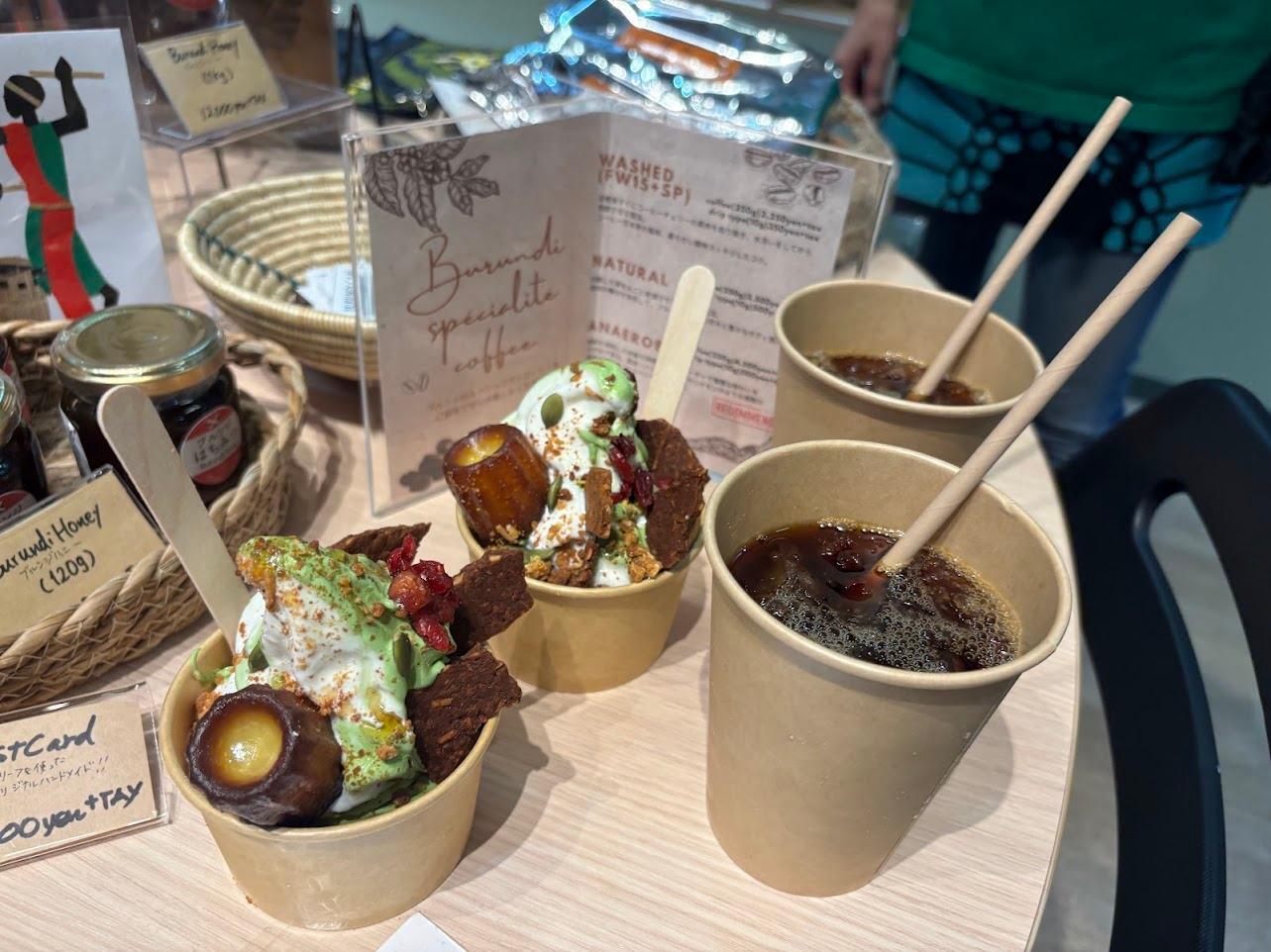 大阪・関西万博コモンズAブルンジ共和国のパフェが大人気で販売時間