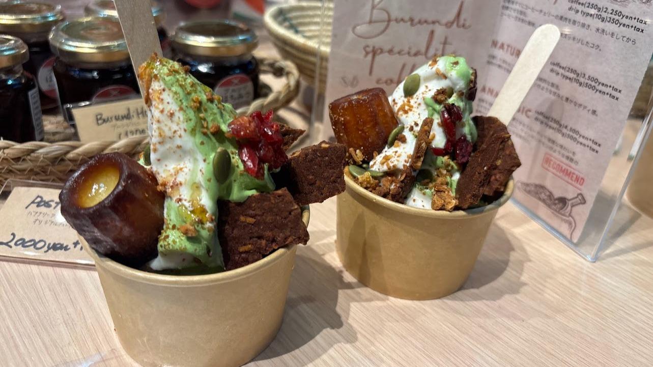 大阪・関西万博コモンズAブルンジ共和国のパフェが大人気で販売時間