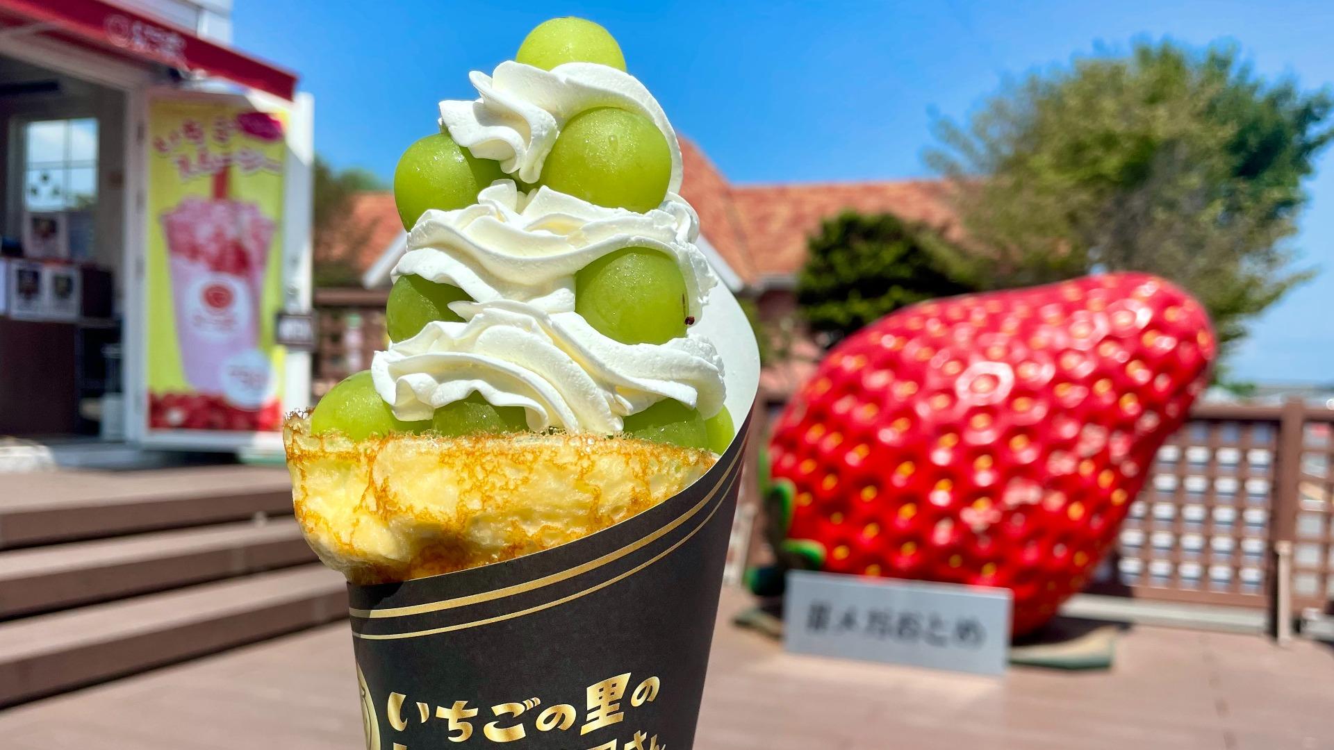 小山市】季節限定！極上ぶどう＆シャインマスカットのクレープがすごい