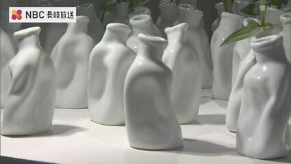 祈りの花瓶展 被爆3世の女性が制作 原爆の熱線で変形した瓶がモチーフ