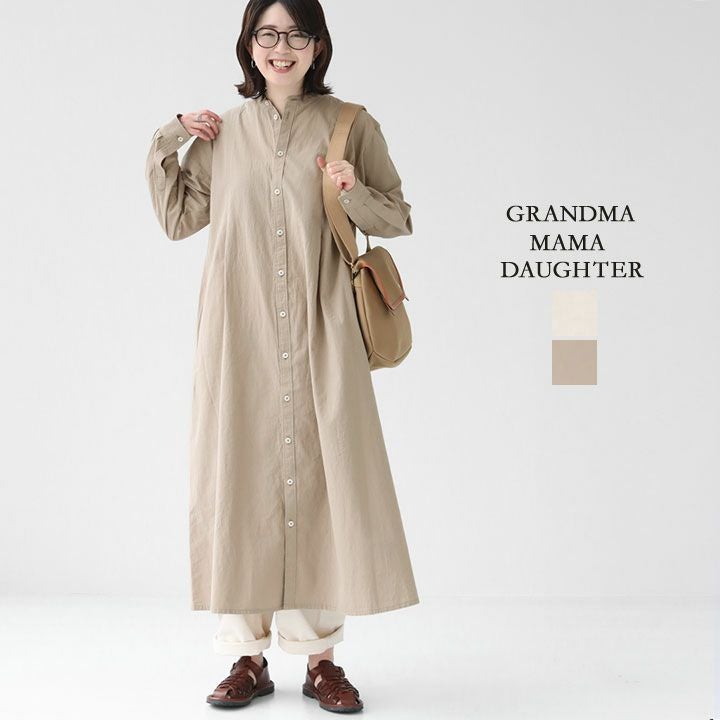 GRANDMA MAMA DAUGHTER(グランマ ママ ドーター) バンドカラーシャツ